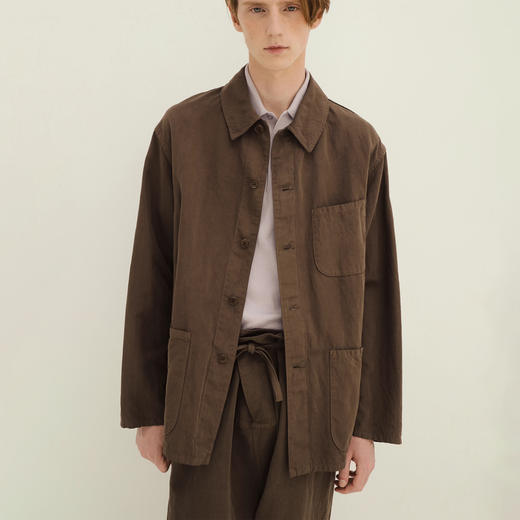 KAPTAIN SUNSHINE Gaba. Work 埃及棉比利时亚麻混纺工装夹克 商品图0