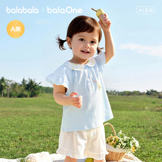 【balaOne】巴拉巴拉童装宝宝上衣婴儿短袖t恤女童2026新款夏季萌 商品图2