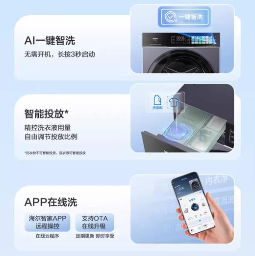 海尔（Haier）洗衣机 XQG100-BLEU75TU1 商品图9
