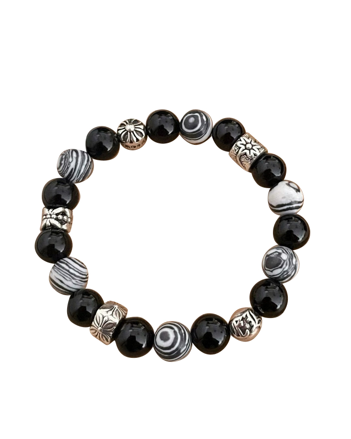 黑玛瑙珠子多元素手链he009