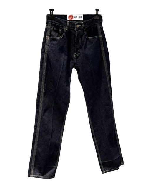 女款中高腰明线牛仔裤长裤la008 商品图0