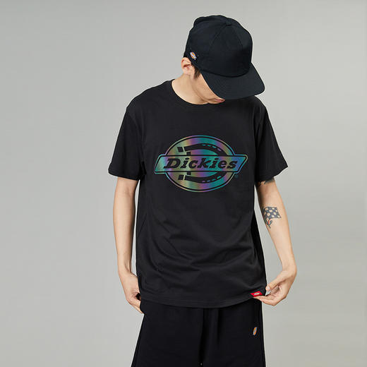 Dickies24春夏新品 炫彩logo印花镭射休闲圆领短袖T恤 男女情侣 DK0A87CN 商品图1