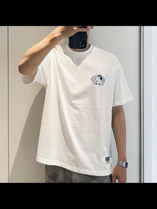 原单，没吊牌，EVISU（福神）笑面佛米白宽松短袖 T 恤 商品图2