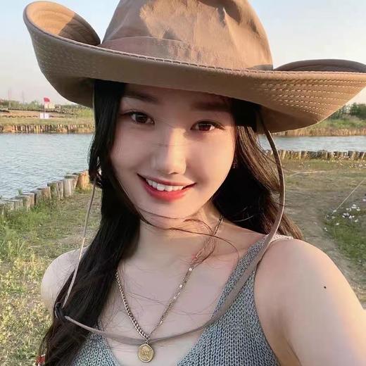 【速干透气！遮阳百搭】西部牛仔帽女可收纳户外登山遮阳帽日系渔夫帽夏季徒步旅游大檐帽。xb 商品图2