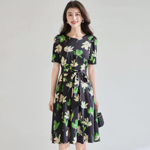 「高货sh」全新升级【铂金会员257/天猫349/差价92】(04548)洛诗琳法式轻奢优雅印花连衣裙2026新款收腰显瘦A字茶歇裙 商品图3