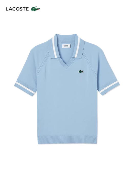 高尔夫针织衫，胸口小标工艺。刺绣设计条纹翻领气质PoloE040288 商品图9