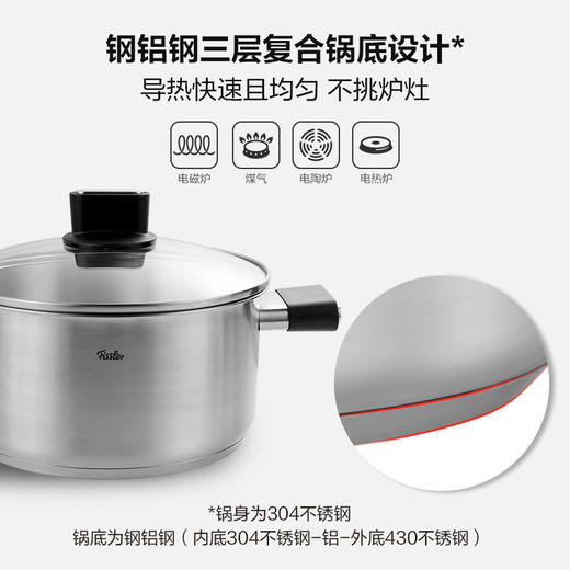 【新品上市】乐厨不锈钢汤锅（玻璃盖）-多尺寸国产 商品图4