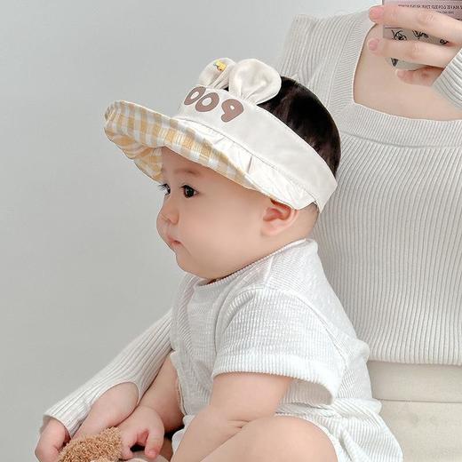 宝宝防晒帽子夏季薄款超萌小男孩空顶太阳帽可爱男童女宝宝遮阳帽5-30个月 商品图0