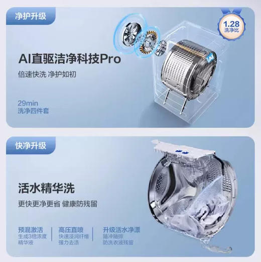 海尔（Haier）洗衣机 XQG100-BLEU75TU1 商品图1