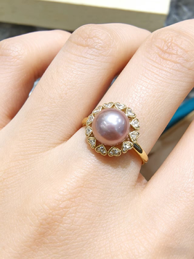 爱迪生珍珠戒指 10-11mm 圈口可调 复古轻奢 礼物优选 [发：82]