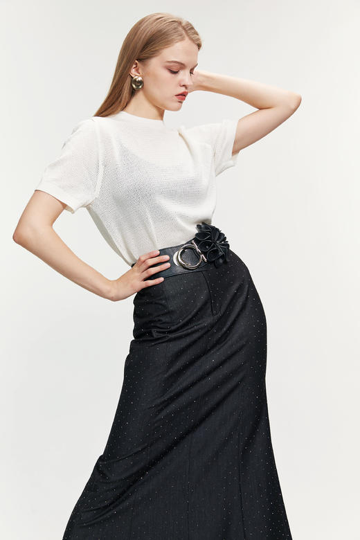 SAFICOO 立体勾花透气显瘦通勤休闲针织衫 商品图2