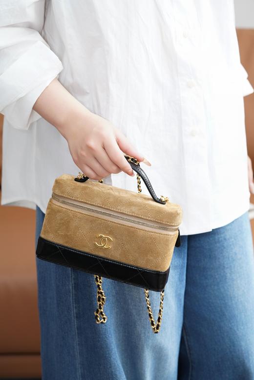 香奈儿 26ss 麂皮拼皮LP盒子包 商品图3