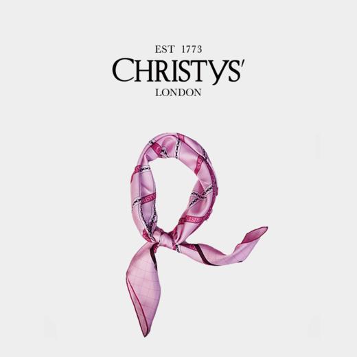 【新品】Christys'百年皇室品牌 100%桑蚕丝丝巾复古老花大方巾 商品图3