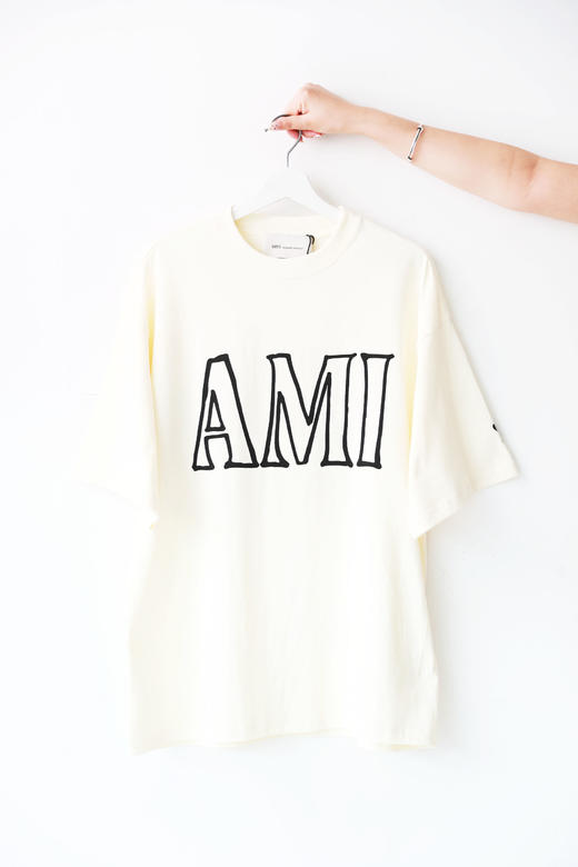 字母tee合集，三个款一起。复古宽松设计撞色衍缝情侣t恤E040258 商品图11