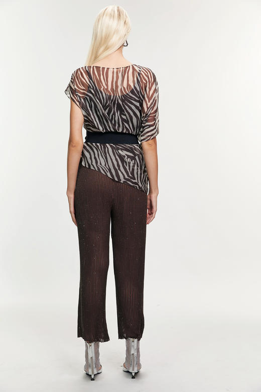 SAFICOO 不对称蝙蝠袖欧根纱衬衣 商品图4