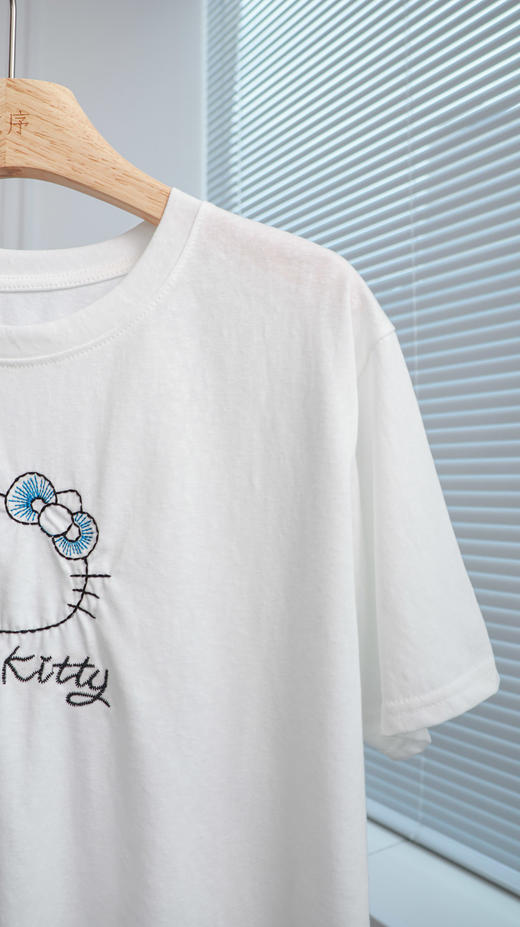 猫咪tee|减龄韩系kt刺绣T恤 商品图2
