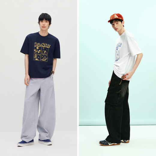 森马罗小黑短袖T恤男夏季吸湿速干针织衫2026新款可拆卸吊坠上衣 商品图4