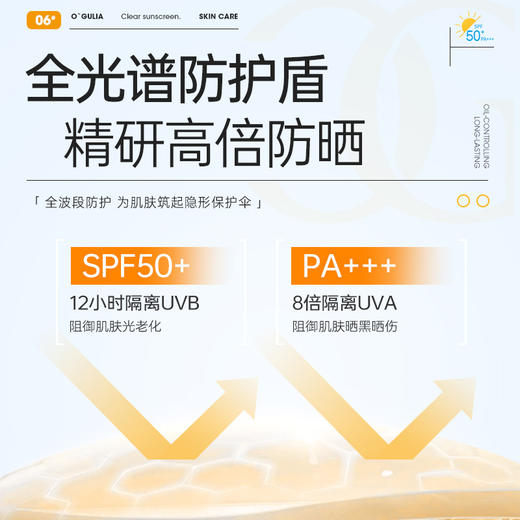 【清爽不粘腻 油皮挚爱】阿古丽娅清透防晒霜 夏季防紫外线防水防汗 持证高倍防晒 迅速成膜 清爽水润 50g/支 商品图2