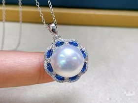 爱迪生万能吊坠 13-14mm大珍珠 一扣多用 百搭锁骨链 [发：69]