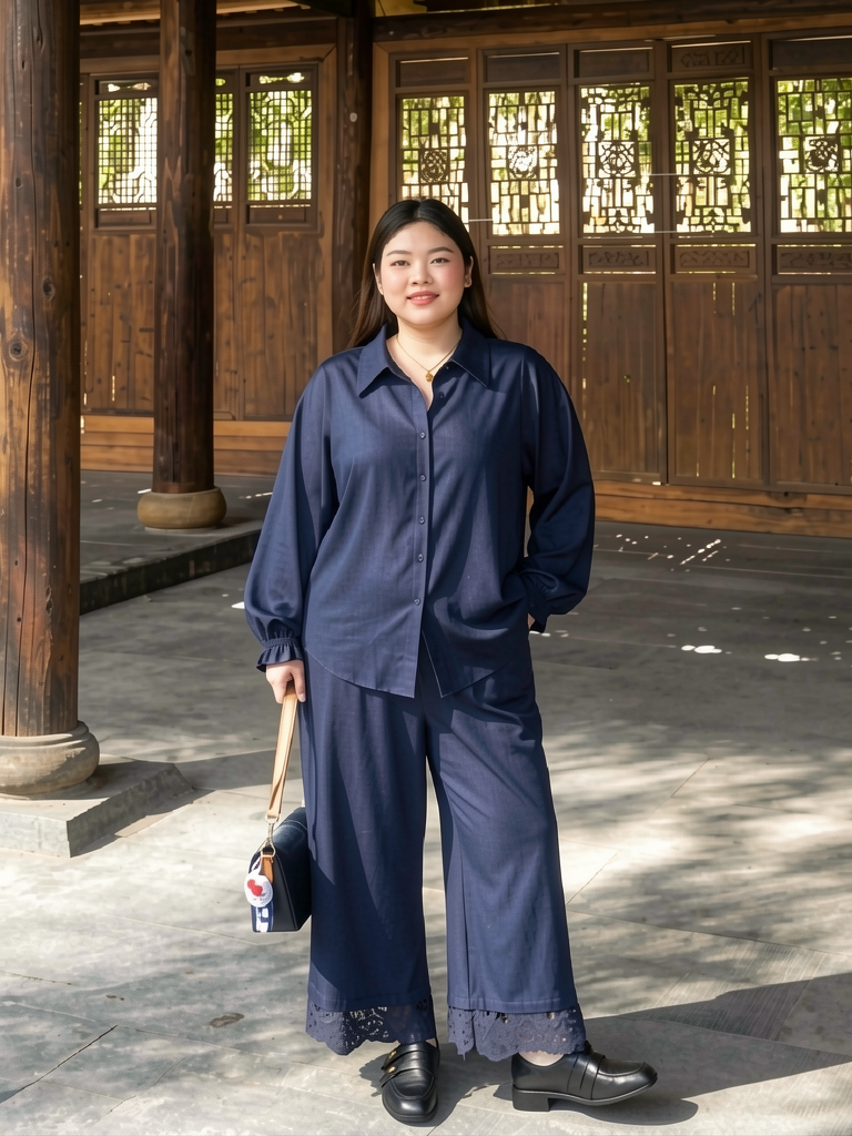 【群内福利】深蓝显瘦色【仿牛仔衬衫】垂顺、挺括！尖头翻领衬衫领，面料垂顺柔软，厚度适中，微弹，中长款，正码正拍，69%聚酯纤维25.7%粘纤5.3%氨纶