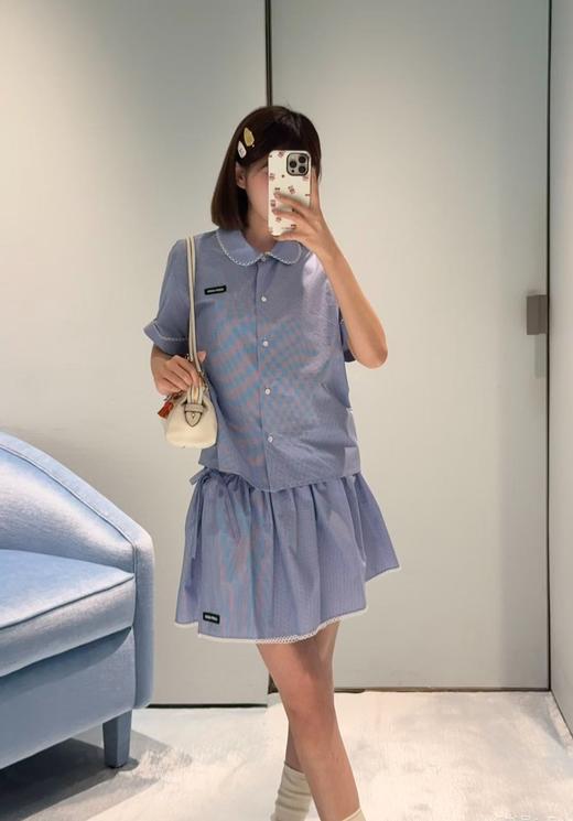 女款格纹短袖衬衫 可配套装la017 商品图3