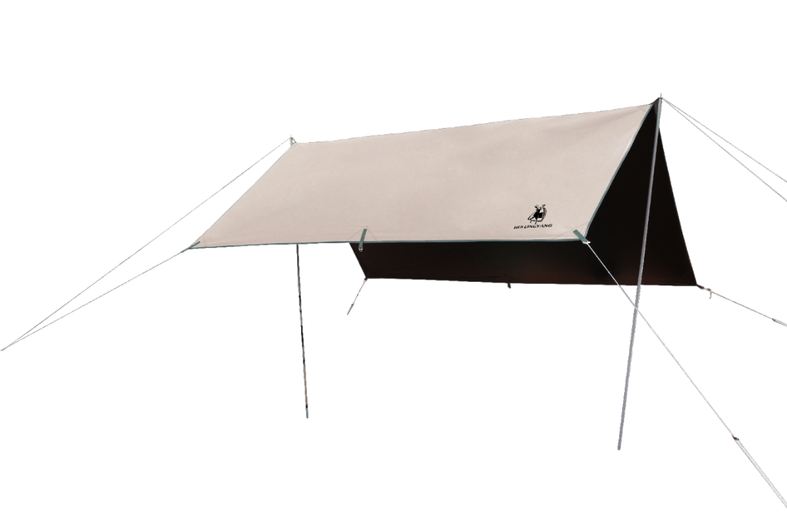 徽羚羊 云荫 天幕 黑胶          300x450cm 卡其色