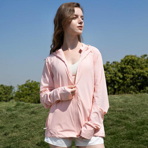 【UPF50+❗️硬核防晒🔥原纱型防晒衣】凉感透气修饰身型，简约设计百搭各种穿搭，夏日出门不黑不热，户外活动一站式搞定，夏季户外运动宽松皮肤衣冰丝防晒衣L 商品图3