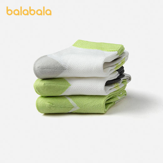 【商场同款】巴拉巴拉儿童袜子夏新款网眼透气男童速干棉袜三双装 商品图2