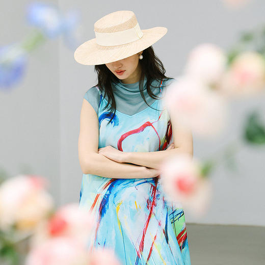 绽放184朵/「逍遥游-1」吊带裙*zijun联名系列真丝印花连衣裙女夏 商品图1