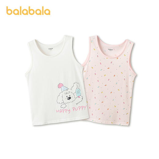 【商场同款】巴拉巴拉儿童背心夏季新款女童打底衫无袖舒适两件装 商品图4