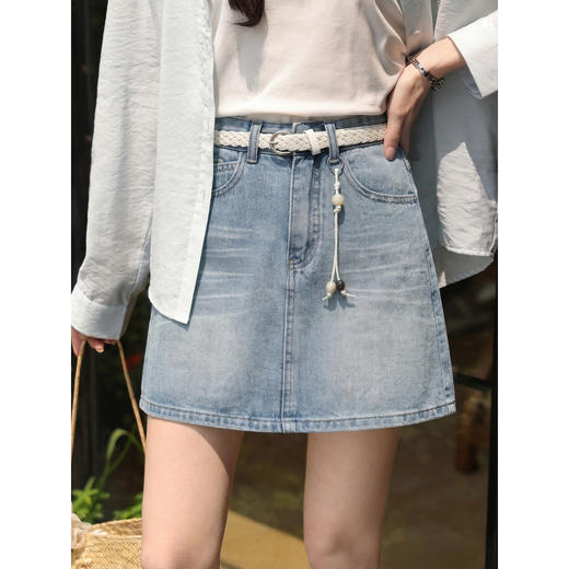 鹿向南【0405/20:00新品前1小时7折限量100件】蓝色牛仔半身短裙 商品图3