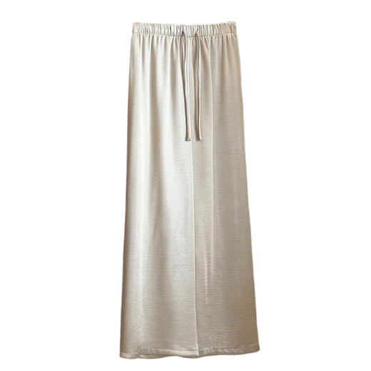 【水光缎面丝滑醋酸阔腿裤】26春夏季新款 抽绳冰丝凉凉休闲宽松直筒裤 商品图1