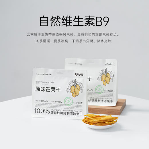 几分之几 原味芒果干 自然成熟 低温烘焙 100g/袋 商品图0