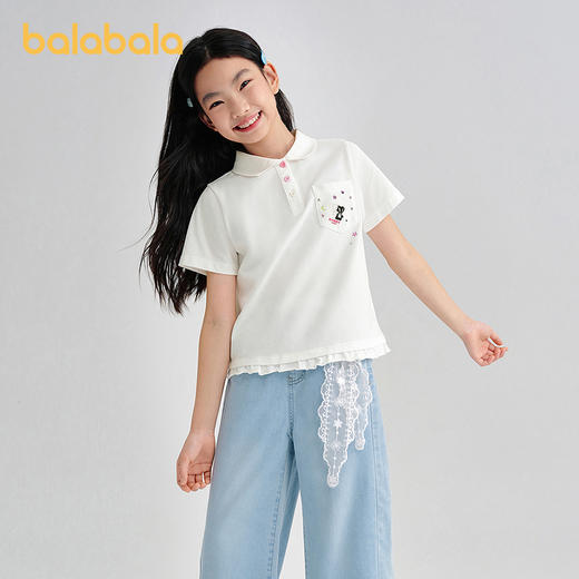 【商场同款】巴拉巴拉童装女童短袖t恤儿童2026新款夏POLO衫甜美 商品图1