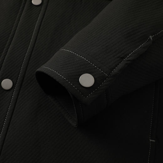 gxgjeans男装【肌理感】男士翻领夹克2026春款按扣纯色日常百搭通勤外套男K&C 商品图5