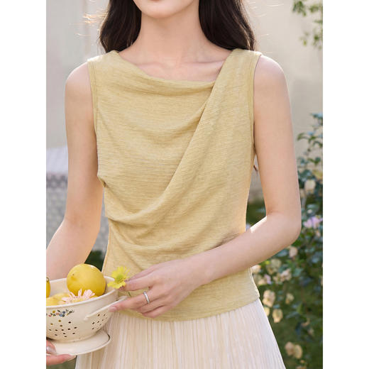 鹿向南【0405/20:00新品前1小时7折限量100件】设计感黄色背心 商品图3