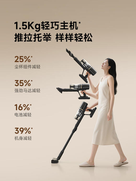 追觅春晚同款吸尘器X3 无线手持家用 AI灰尘智能感应 230AW大吸力 90分钟长续航 割毛防缠绕 宠物家庭 商品图4