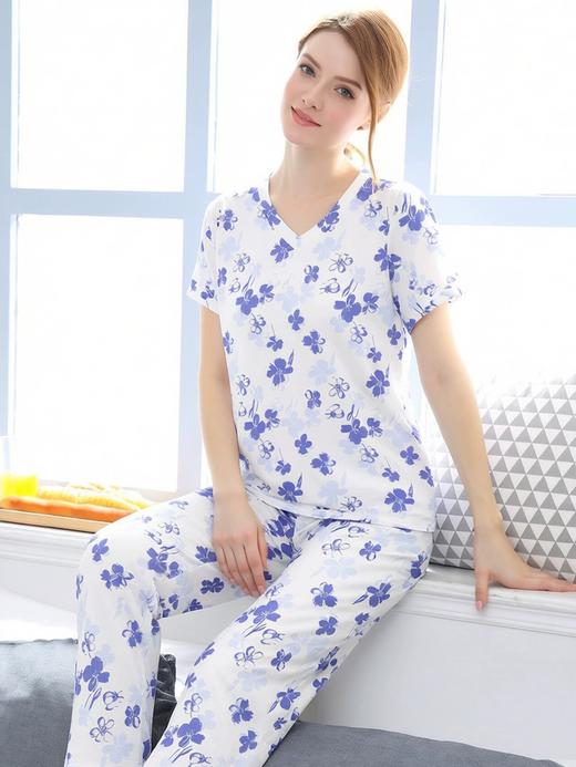 【100%棉 】32S 单面]SCHIESSER    舒雅女短袖七分裤套装(尺码M-XXL)  31/26409H 商品图1