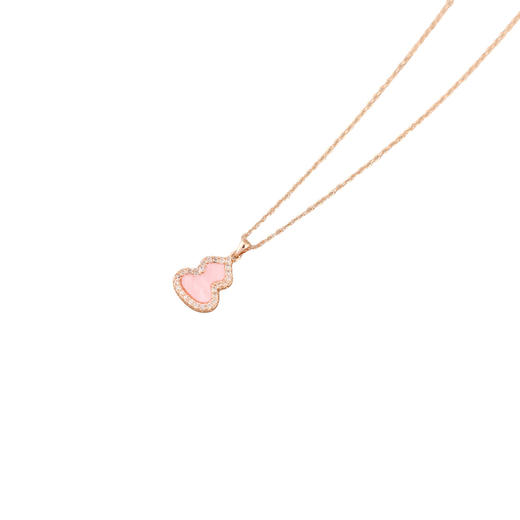 三彩2026新款玫瑰金葫芦吊坠项链轻奢锆石福禄吉祥小众复古气质女 商品图2