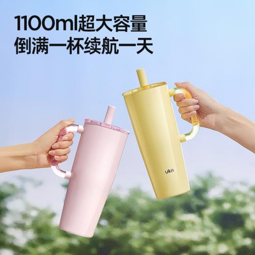 UKA大容量BLING星闪冰霸杯车载高颜值吸管杯保温保冷办公手柄水杯 商品图6