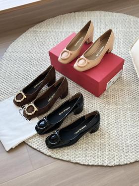 菲拉格慕 高圆圆同款单鞋高跟鞋 5cm