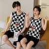 新款棉质睡衣女夏季甜美休闲吊带两件套无袖砍肩家居服夏天 商品缩略图1