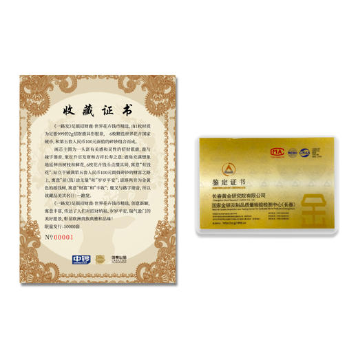 【中钞】一路发碎钞银挂画摆件 含6枚世界经典硬币 商品图9