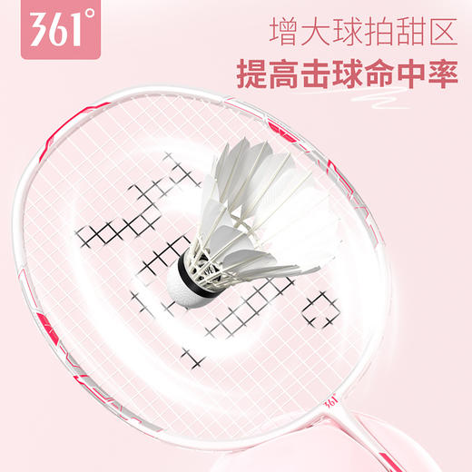622315014-3R0000041000001 361° 羽毛球拍正品高弹高颜值成人超轻双拍装备专业耐打套装【粉白/黑蓝双拍 2支】 商品图2