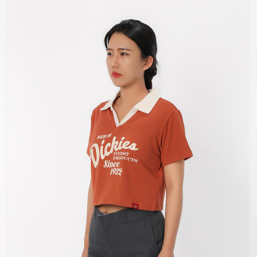 Dickies Polo恤 女式短款 前胸印花舒适翻领短袖Polo恤 DK0A87CZ 商品图1