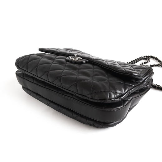 【95新】CHANEL香奈儿大号黑银羊皮机场包CF链条包单肩包中性款300326NJS07 商品图7