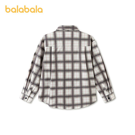 【商场同款】巴拉巴拉男童外套儿童大童纯棉衬衫2026新款夏装格纹 商品图2