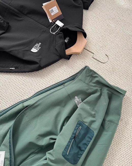 F040202春夏新款棋盘格抓绒面料软壳防泼水户外男款长袖外套 商品图8