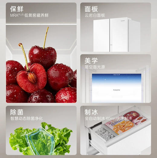 卡萨帝（Casarte）冰箱 BCD-520WGCFDMGCTU1 (白) 商品图4