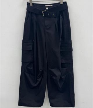 NC配腰带工装阔腿裤60105（黑红）春季961010160321 商品图0